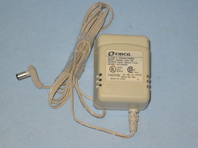 NEW Cidco A30950 AC Adapter 9V 500mA